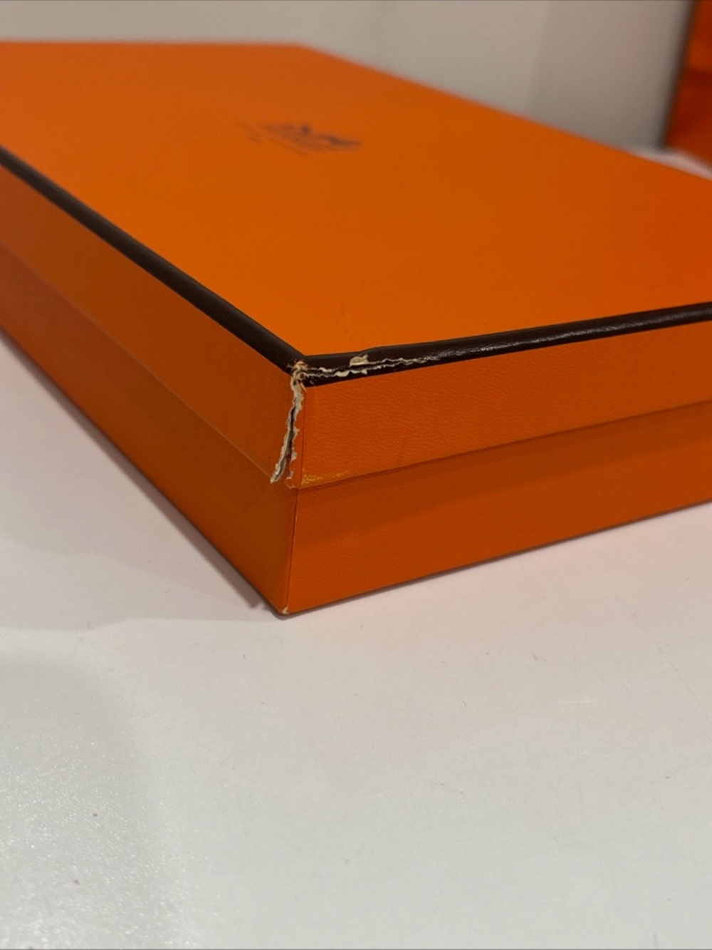 Authentic Hermes Empty Box 13.75” X 8.25” X 2” And Shopping Bag - Picture 2 of 13